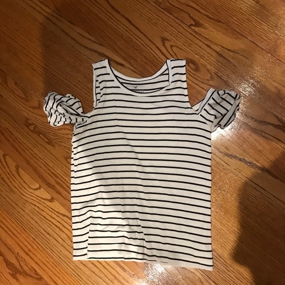 Ribbed no shoulder top - Picture 1 of 2